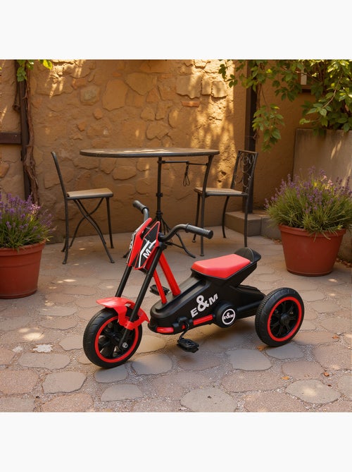 Tricycle enfant moto roues dia. 21,5 cm rouge noir - Kiabi