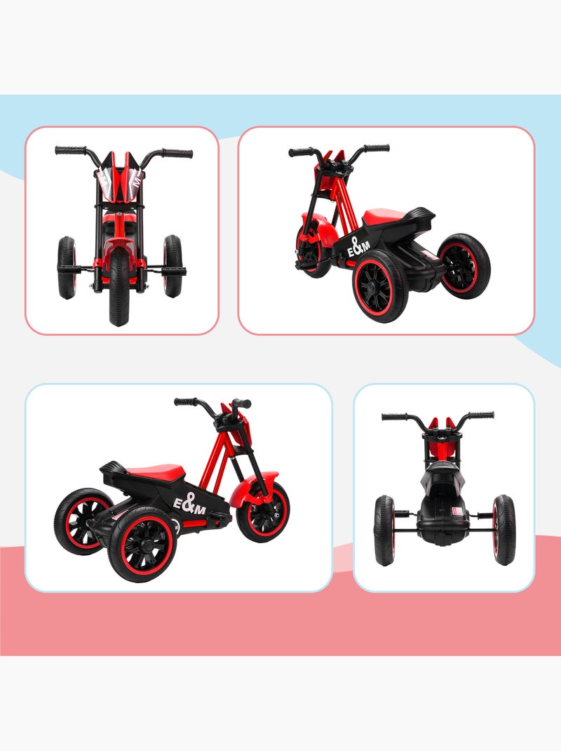 Tricycle enfant moto roues dia. 21,5 cm rouge noir Rouge - Kiabi