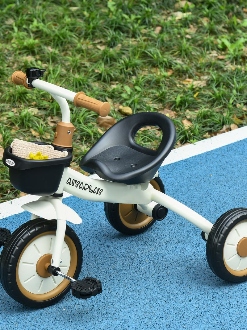 Tricycle enfant multi-équipé siège réglable métal Blanc Blanc - Kiabi