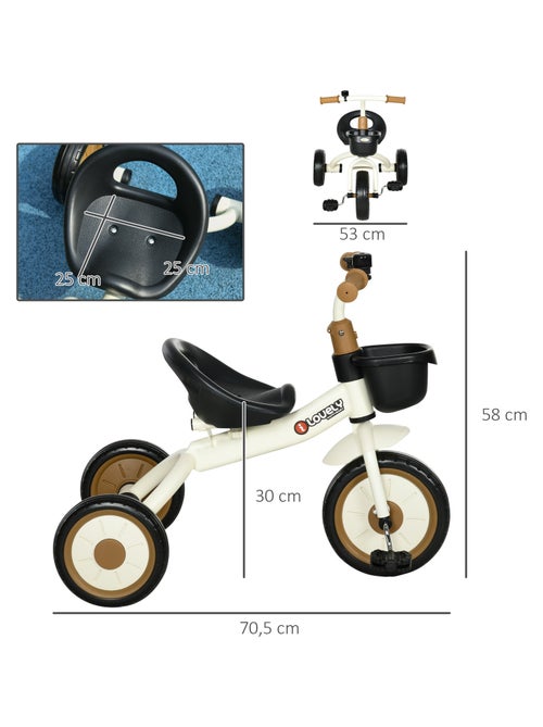 Tricycle enfant multi-équipé siège réglable métal - Kiabi Tricycle enfant multi-équipé siège réglable métal - Kiabi
