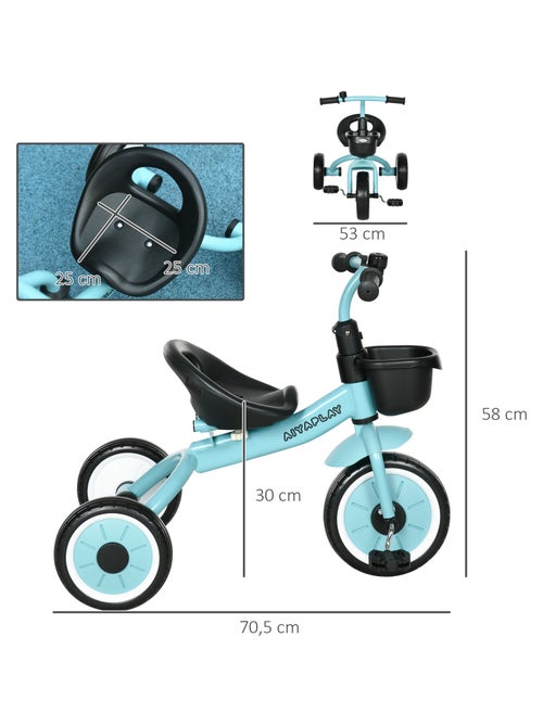 Tricycle enfant multi-équipé siège réglable métal - Kiabi