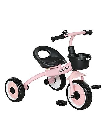 Tricycle enfant multi-équipé siège réglable métal