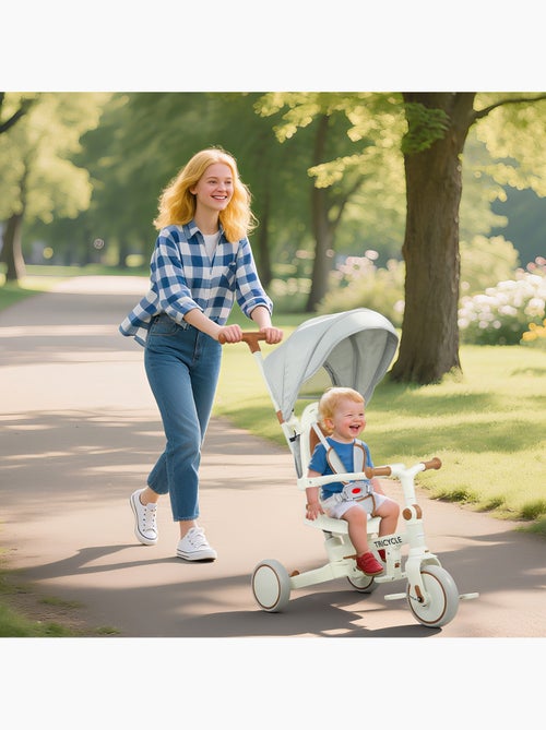 Tricycle enfant pliable évolutif 5 en 1 poignée telescopique - Kiabi