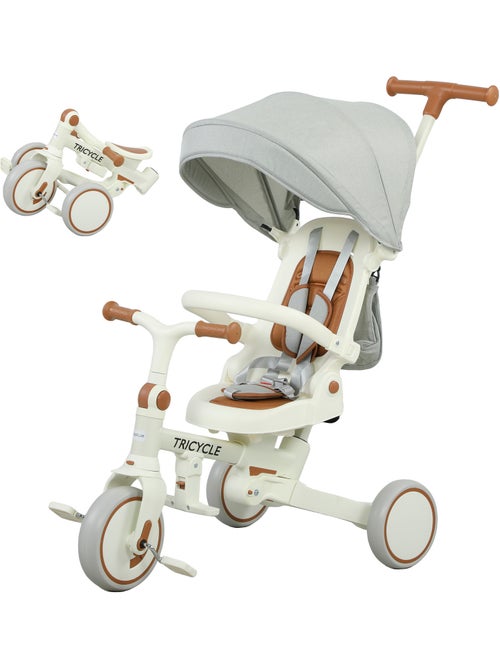 Tricycle enfant pliable évolutif 5 en 1 poignée telescopique - Kiabi