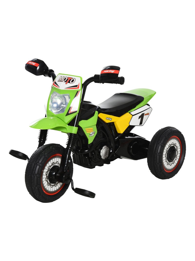 Tricycle enfants moto cross effets musicaux et lumineux coffre rangement Vert - Kiabi