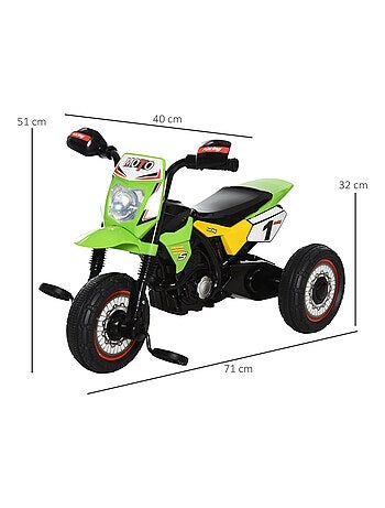 Tricycle enfants moto cross effets musicaux