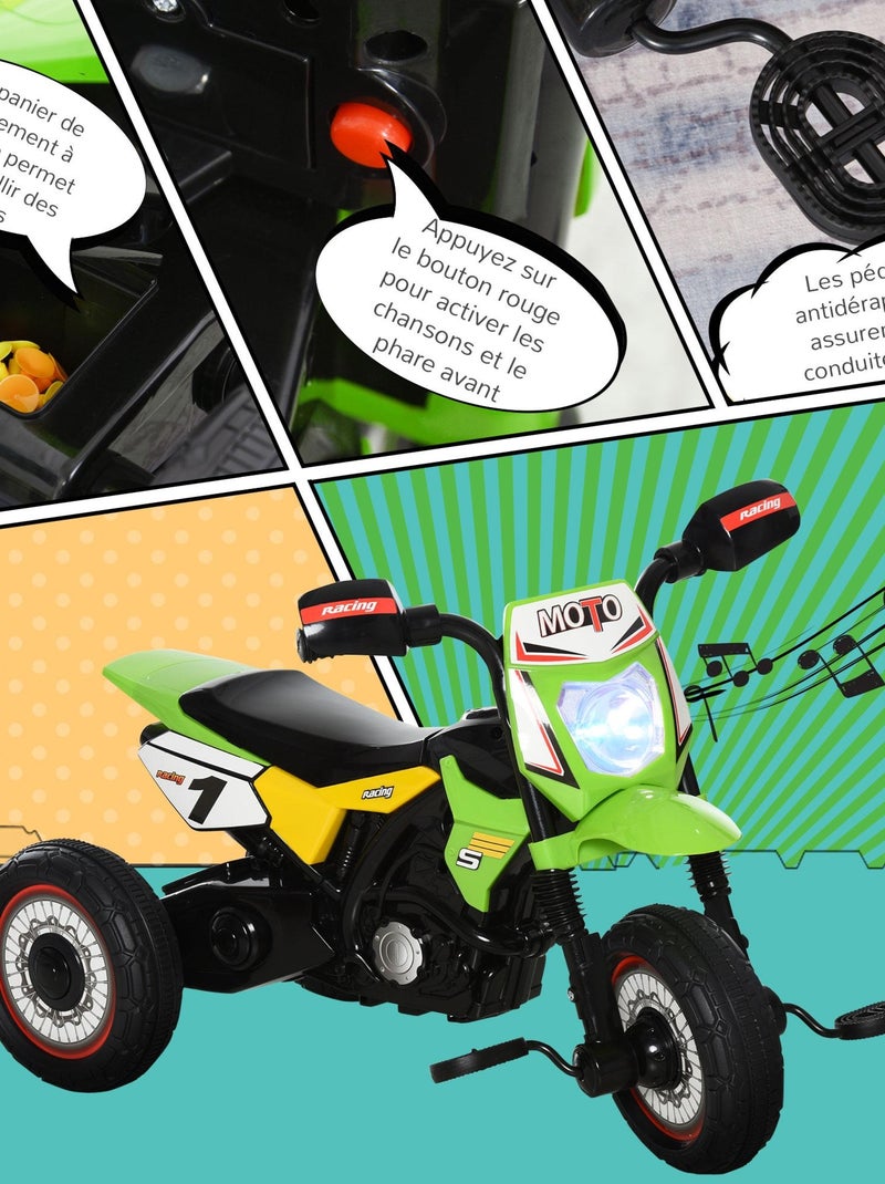 Tricycle enfants moto cross effets musicaux Vert - Kiabi