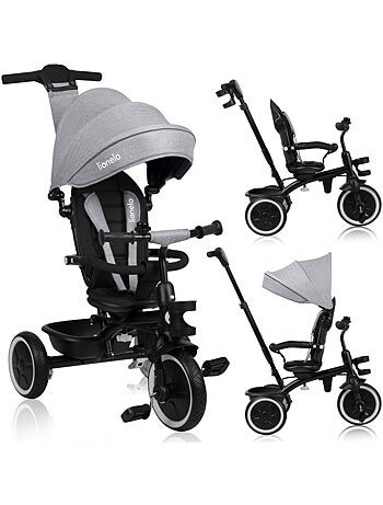 Tricycle évolutif 2en1 LIONELO Berry - Poussette velo - De 9 mois - Sonnette et Porte-gobelet