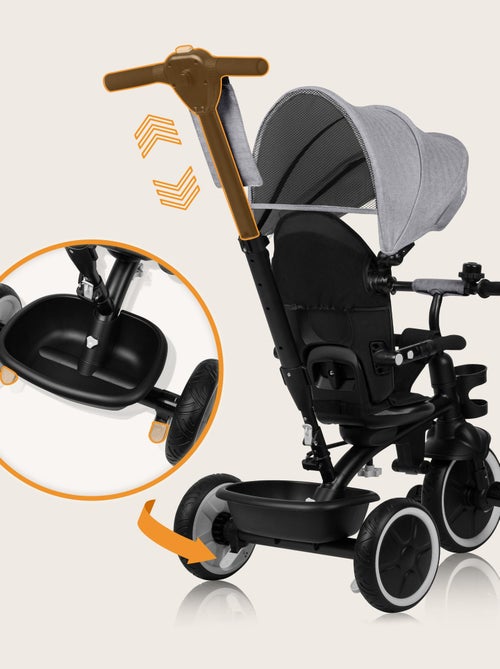 Tricycle évolutif 2en1 LIONELO Berry - Poussette velo - De 9 mois - Sonnette et Porte-gobelet - Kiabi