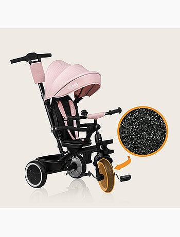 Poussette et tricycle bébé lionelo haari - jusqu'à 25 kg - siège réversible - panier et sac inclus