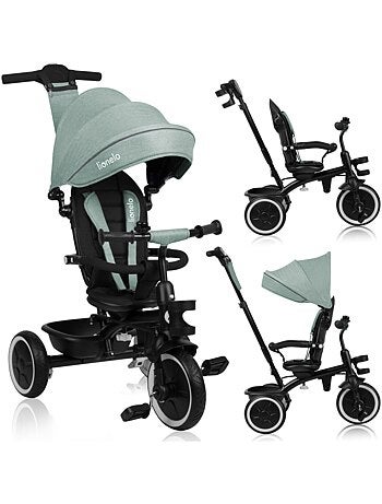 Tricycle évolutif 2en1 LIONELO Berry - Poussette velo - De 9 mois - Sonnette et Porte-gobelet