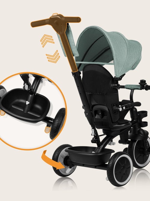 Tricycle évolutif 2en1 LIONELO Berry - Poussette velo - De 9 mois - Sonnette et Porte-gobelet - Kiabi