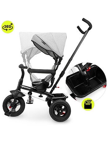 Tricycle Evolutif bébé 1-4 ans, Vélo Enfant Pliable, Poignée confortable, Poussoir, Siège Réversible