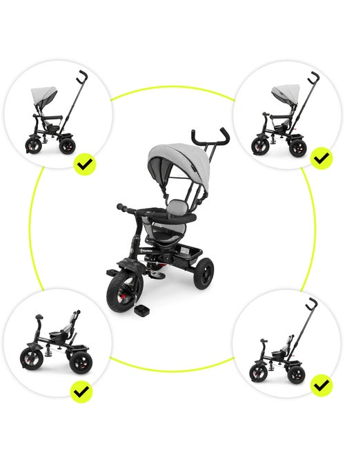 Tricycle Evolutif bébé 1-4 ans, Vélo Enfant Pliable, Poignée confortable, Poussoir, Siège Réversible - Kiabi