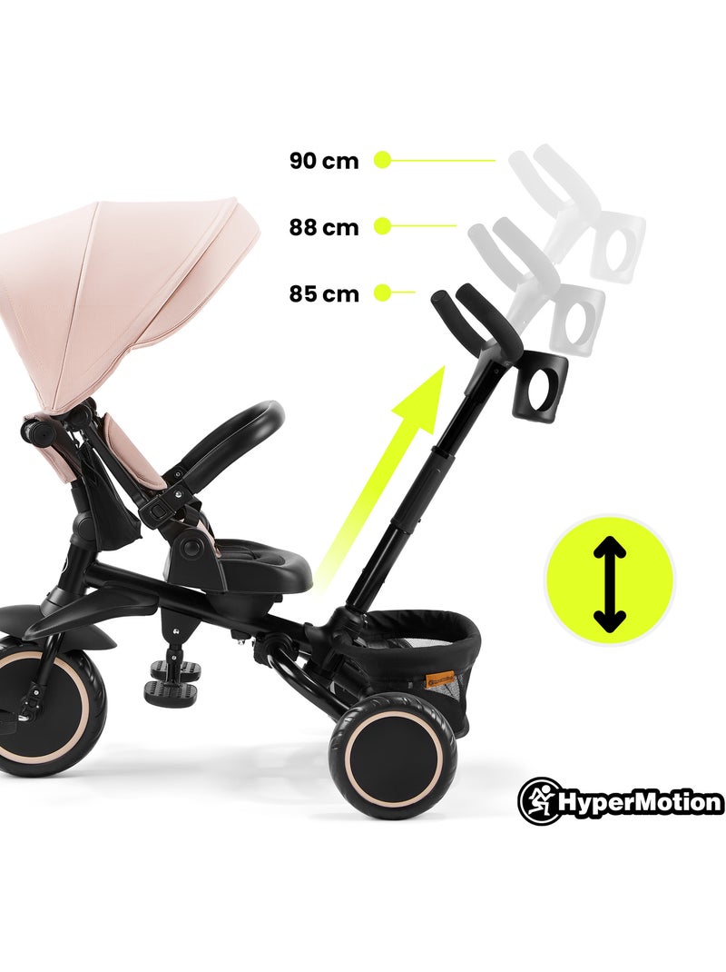 Tricycle évolutif enfant hypermotion tobi timber pliable avec guidon parental Beige - Kiabi