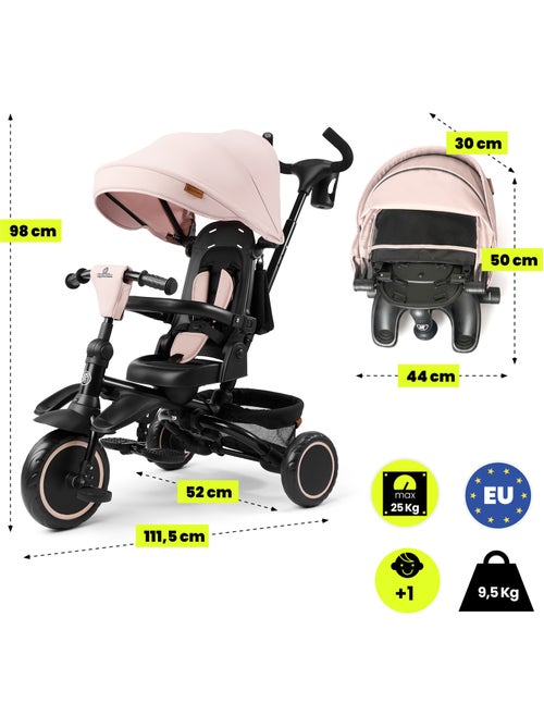Tricycle évolutif enfant hypermotion tobi timber pliable avec guidon parental - Kiabi Tricycle évolutif enfant hypermotion tobi timber pliable avec guidon parental - Kiabi