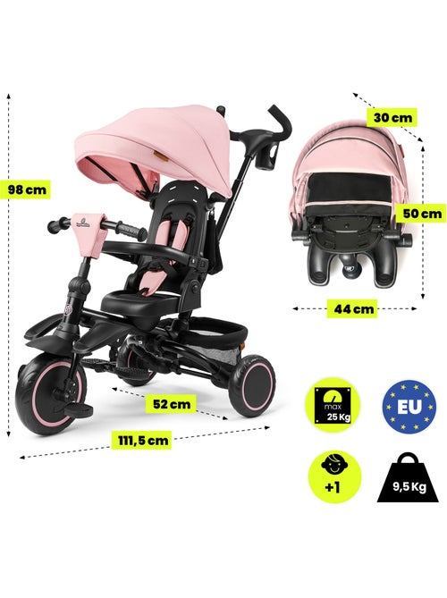 Tricycle évolutif enfant hypermotion tobi timber pliable avec guidon parental - Kiabi Tricycle évolutif enfant hypermotion tobi timber pliable avec guidon parental - Kiabi
