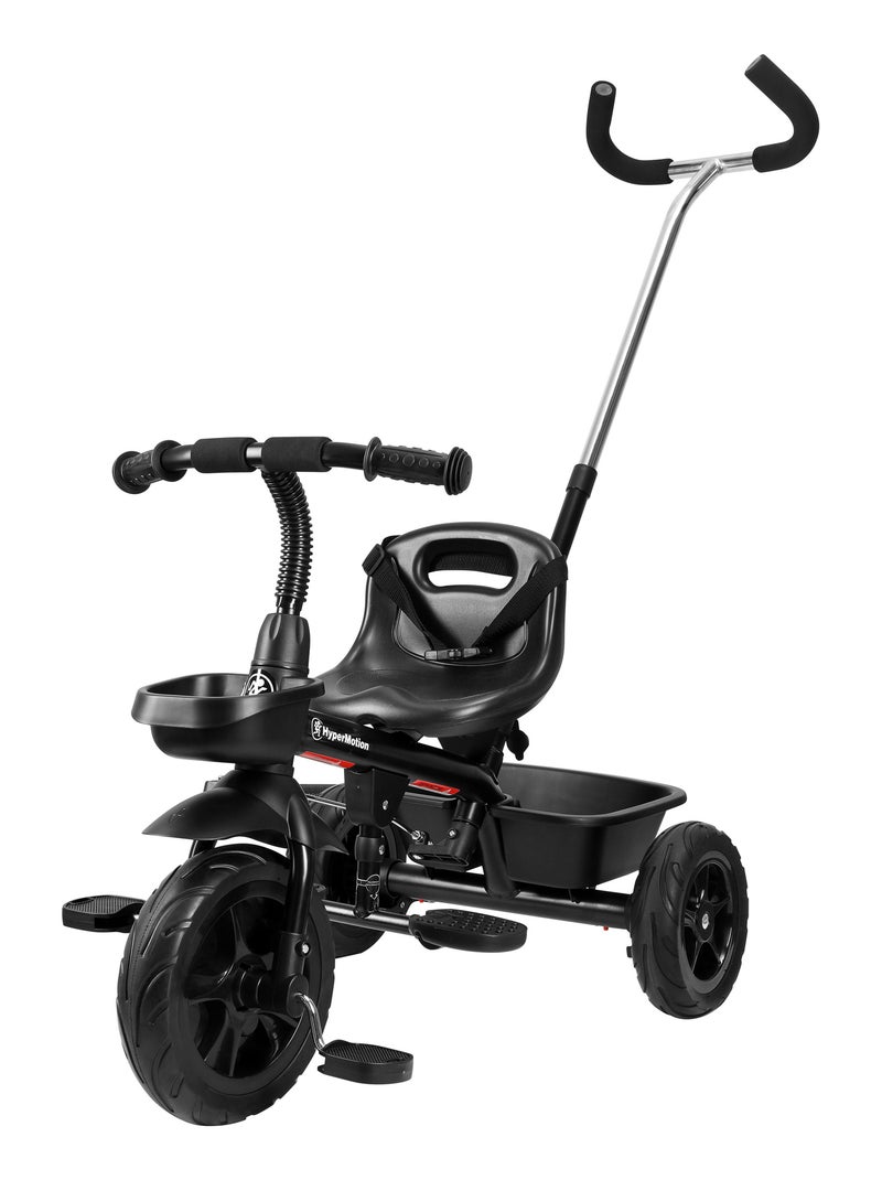 Tricycle Evolutif Enfant jusqu'à 20 kg, Guidon Contrôle Parents, Roues Larges Noir N/A - Kiabi