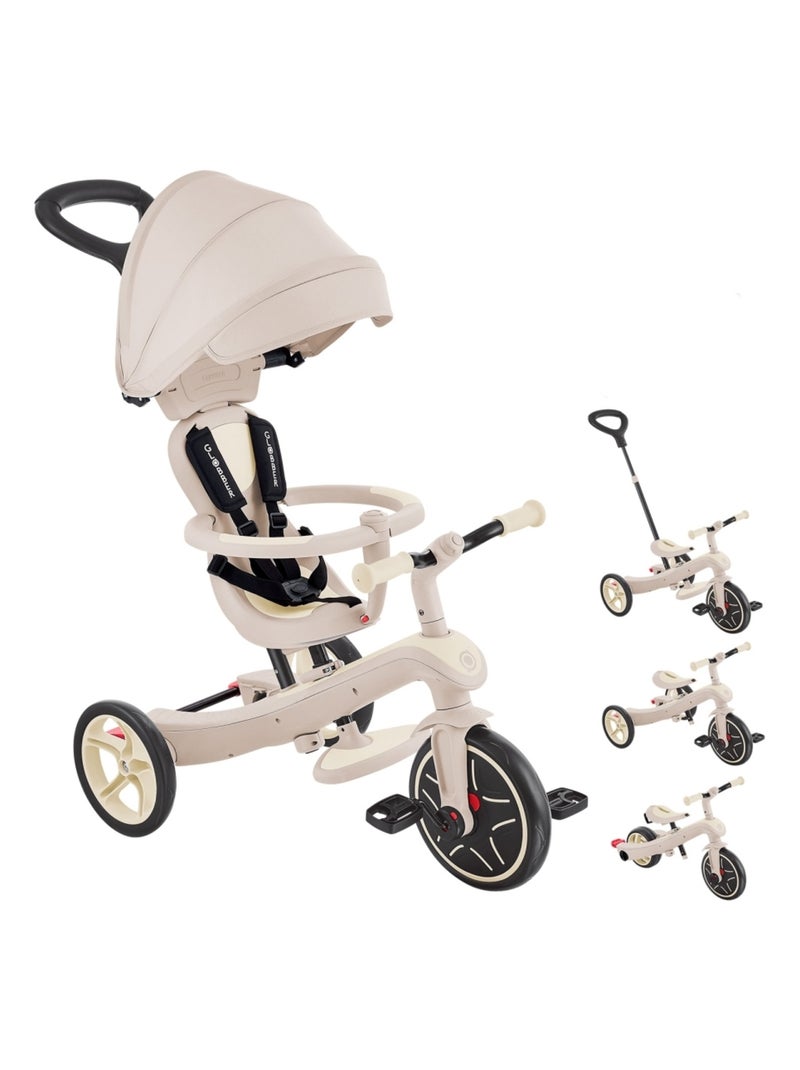 Tricycle évolutif EXPLORER 4 en 1 DELUXE ECO Taupe - Kiabi