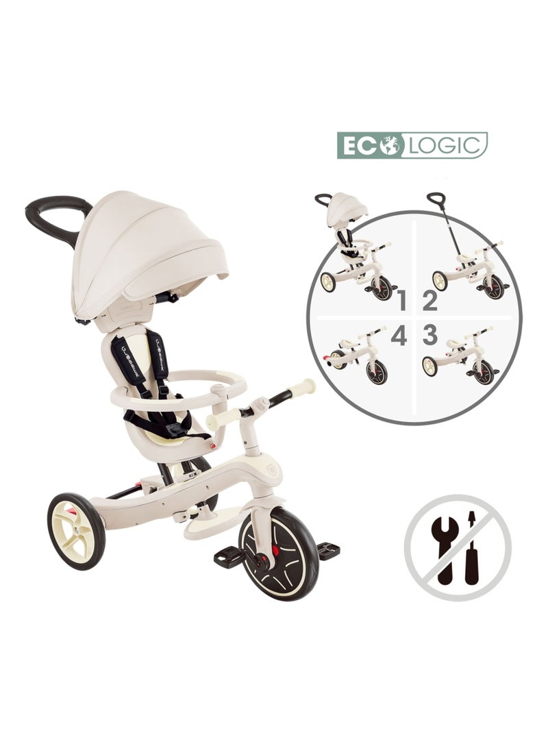 Tricycle évolutif EXPLORER 4 en 1 DELUXE ECO Taupe - Kiabi