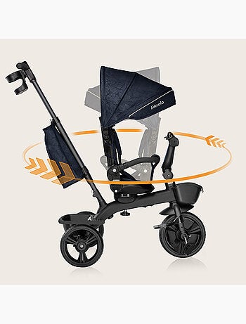 Tricycle évolutif LIONELO Kori - Siège réversible & réglable - Jusqu'à 25 kg - Panier inclus