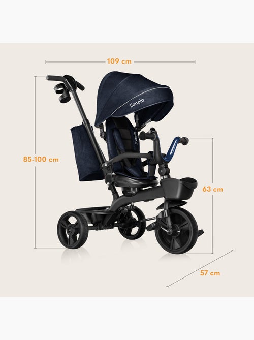 Tricycle évolutif LIONELO Kori - Siège réversible & réglable - Jusqu'à 25 kg - Panier inclus - Kiabi Tricycle évolutif LIONELO Kori - Siège réversible & réglable - Jusqu'à 25 kg - Panier inclus - Kiabi