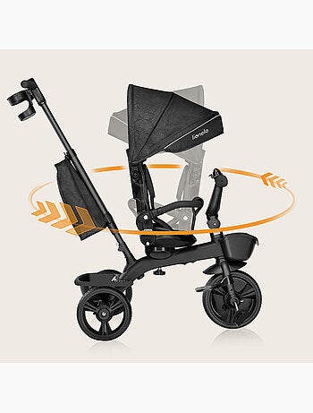 Tricycle évolutif LIONELO Kori - Siège réversible & réglable - Jusqu'à 25 kg - Panier inclus