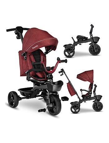 Tricycle évolutif LIONELO Kori - Siège réversible & réglable - Jusqu'à 25 kg - Panier inclus