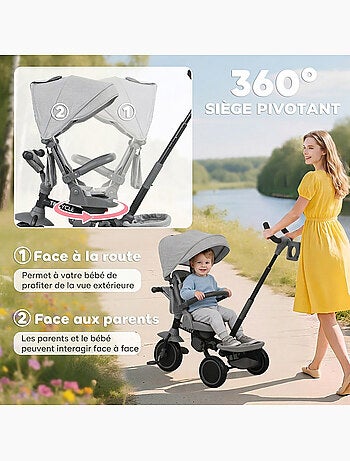 Tricycle évolutif pliable réglable 6 en 1
