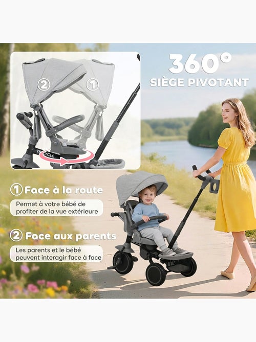 Tricycle évolutif pliable réglable 6 en 1 - Kiabi