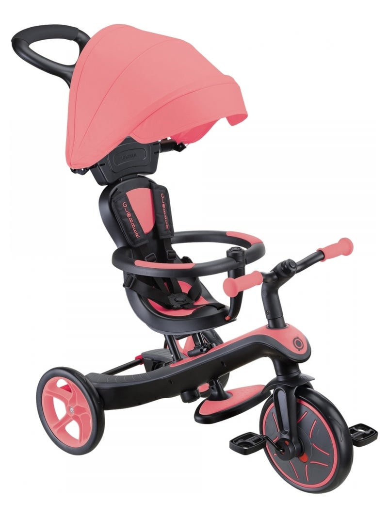 Tricycle évolutif pour bébé EXPLORER 4 en 1 Rose saumon - Kiabi
