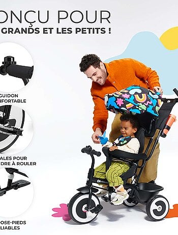 Tricycle evolutif poussette avec pare soleil regl