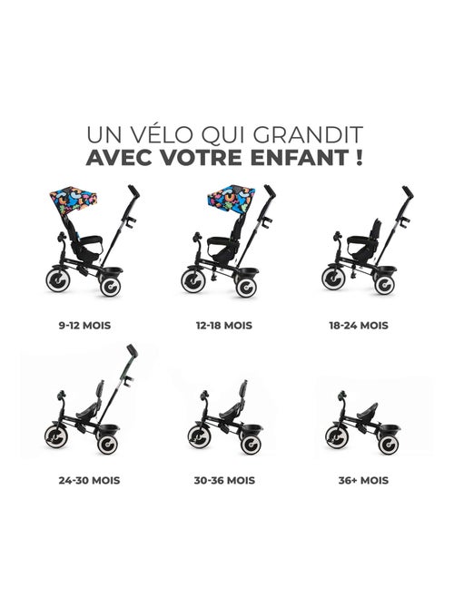 Tricycle evolutif poussette avec pare soleil regl - Kiabi