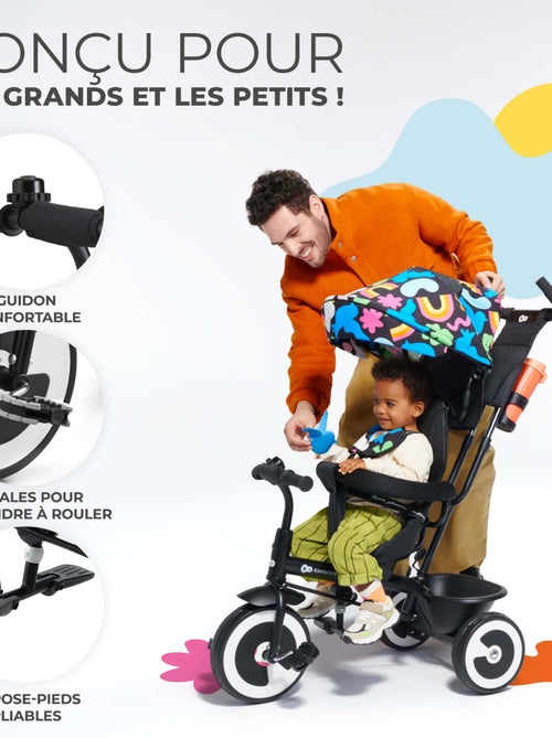 Tricycle evolutif poussette avec pare soleil regl - Kiabi