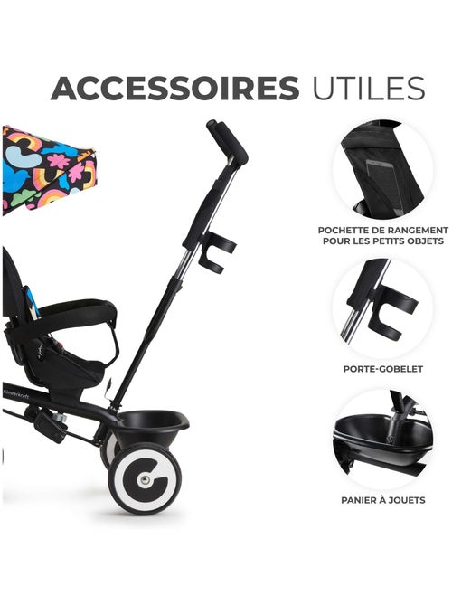 Tricycle evolutif poussette avec pare soleil regl - Kiabi