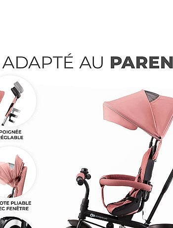 Tricycle evolutif poussette avec pare soleil regl