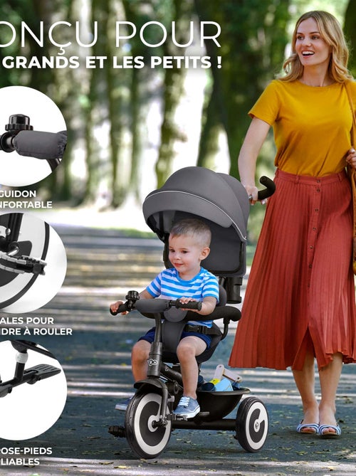 Tricycle evolutif poussette avec pare soleil regl - Kiabi