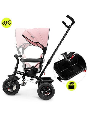 Tricycle Évolutif, Vélo Enfant 1-4 ans Pliable - Poignée Confortable, Poussoir, Siège Réversible