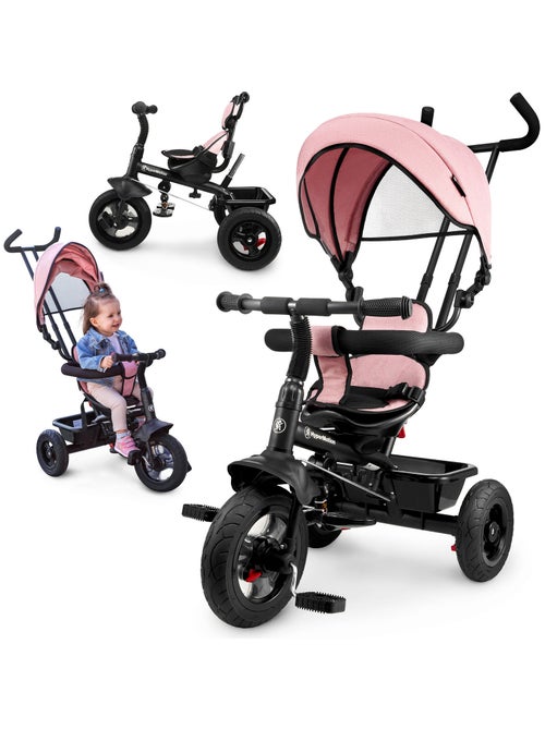 Tricycle Évolutif, Vélo Enfant 1-4 ans Pliable - Poignée Confortable, Poussoir, Siège Réversible - Kiabi