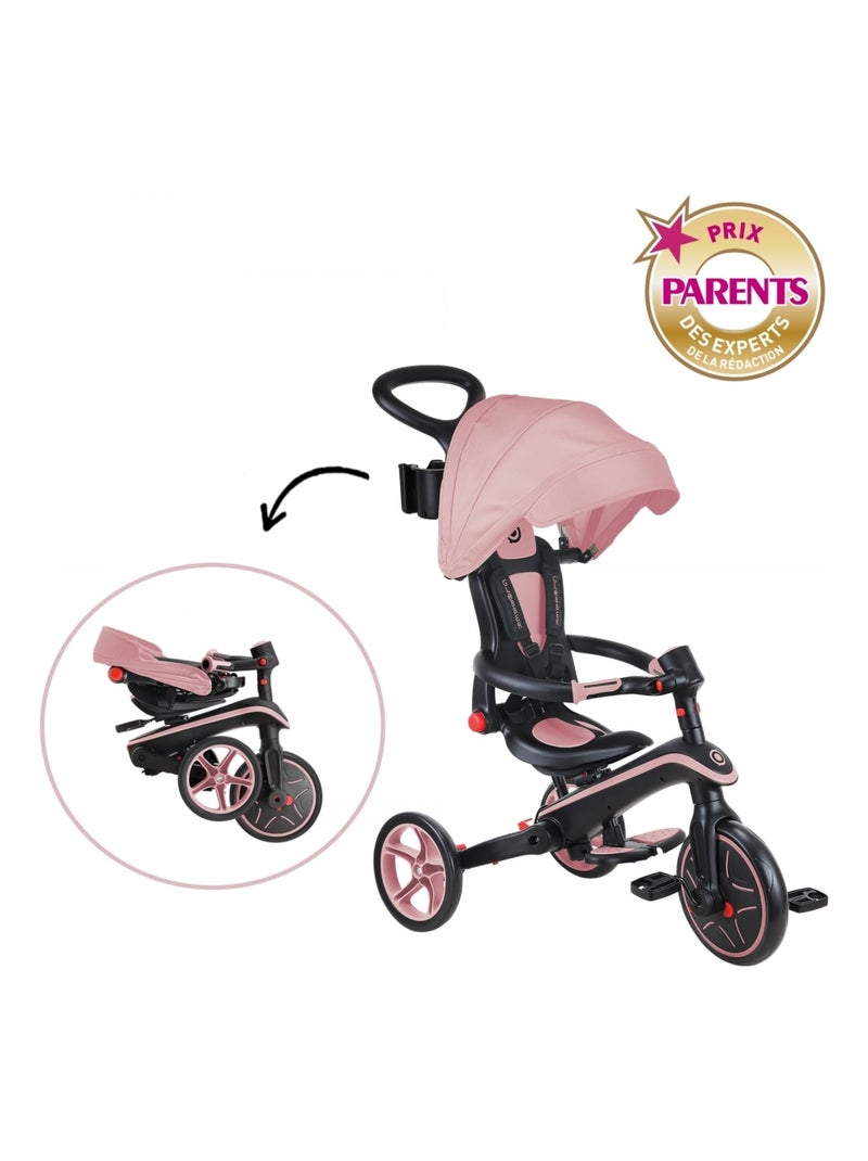 Tricycle EXPLORER 4-en-1 Évolutif & Pliable Rose clair - Kiabi
