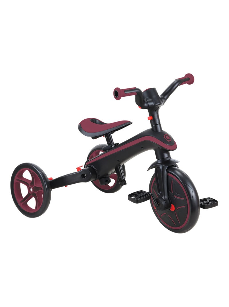 Tricycle EXPLORER 4-en-1 Évolutif & Pliable Rouge bordeaux - Kiabi