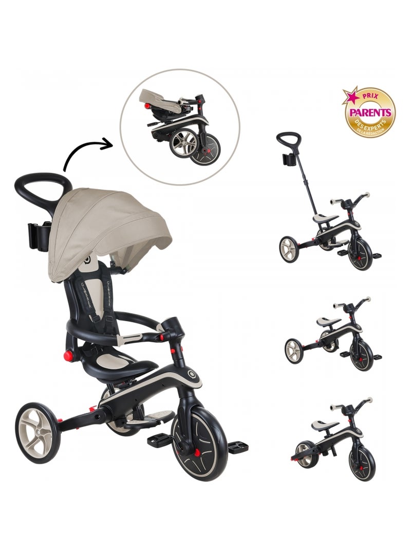 Tricycle EXPLORER 4-en-1 Évolutif & Pliable Taupe - Kiabi