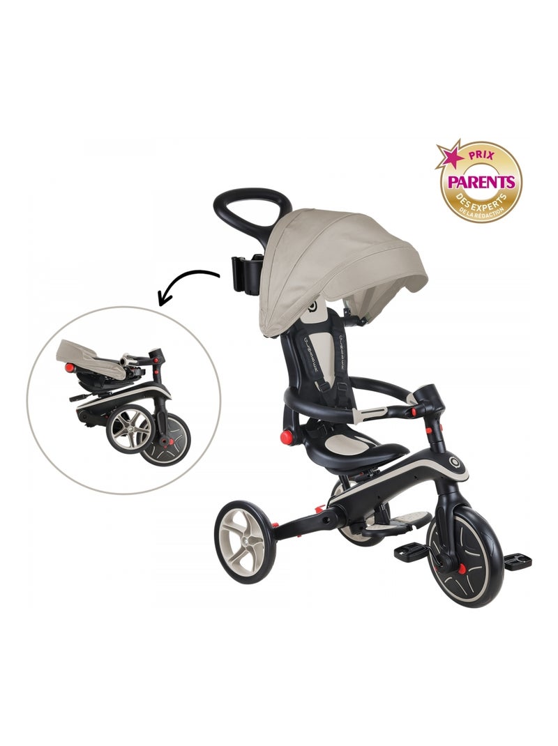 Tricycle EXPLORER 4-en-1 Évolutif & Pliable Taupe - Kiabi