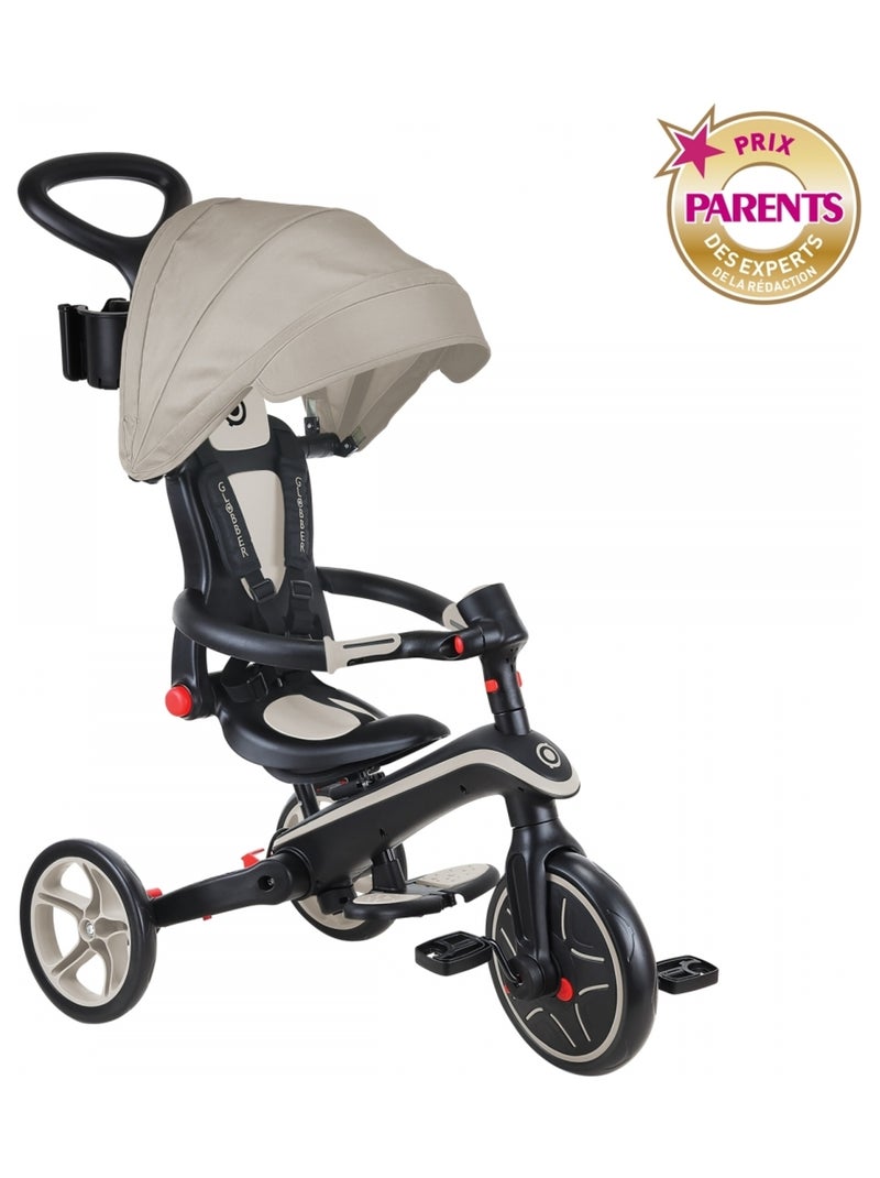 Tricycle EXPLORER 4-en-1 Évolutif & Pliable Taupe - Kiabi