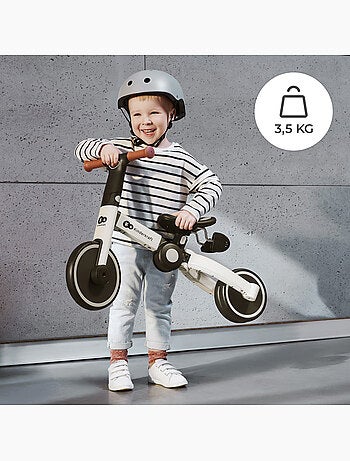 Tricycle Kinderkraft 4TRIKE 3 en 1 Pliable avec Mini Draisienne, Selle Réglable et Roues EVA