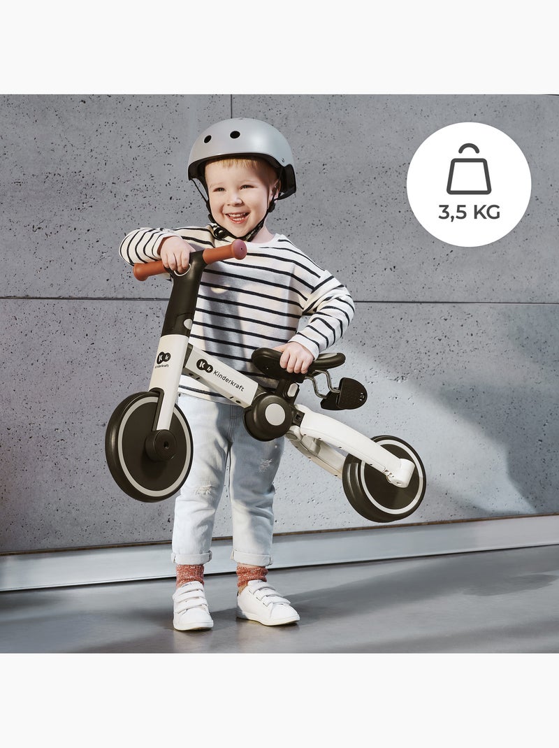 Tricycle Kinderkraft 4TRIKE 3 en 1 Pliable avec Mini Draisienne, Selle Réglable et Roues EVA Jaune - Kiabi