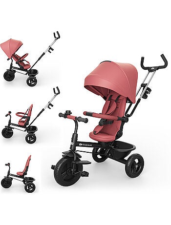 Tricycle Kinderkraft ASTON 2 PLUS 6en1 pédales en roue libre siège 360° position semi-allongée