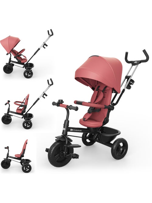Tricycle Kinderkraft ASTON 2 PLUS 6en1 canopy fenêtre AIR FLOW siège 360° semi-allongée - Kiabi Tricycle Kinderkraft ASTON 2 PLUS 6en1 canopy fenêtre AIR FLOW siège 360° semi-allongée - Kiabi