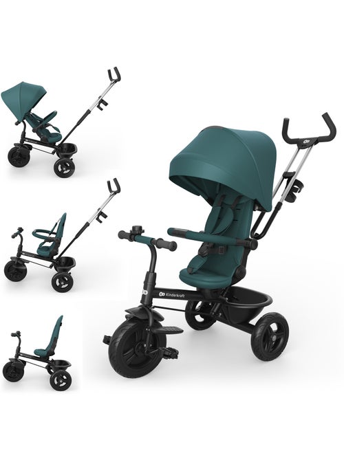 Tricycle Kinderkraft ASTON 2 PLUS 6en1 pédales en roue libre siège 360° position semi-allongée - Kiabi Tricycle Kinderkraft ASTON 2 PLUS 6en1 pédales en roue libre siège 360° position semi-allongée - Kiabi