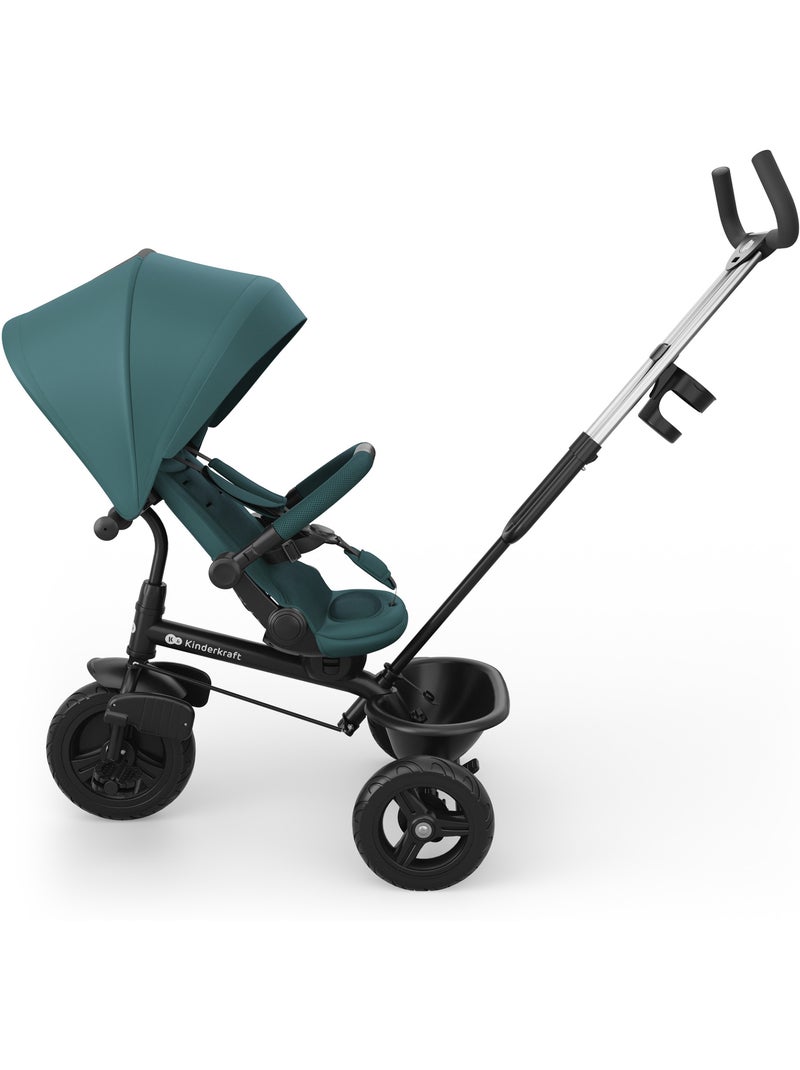 Tricycle Kinderkraft ASTON 2 PLUS 6en1 pédales en roue libre siège 360° position semi-allongée Vert - Kiabi